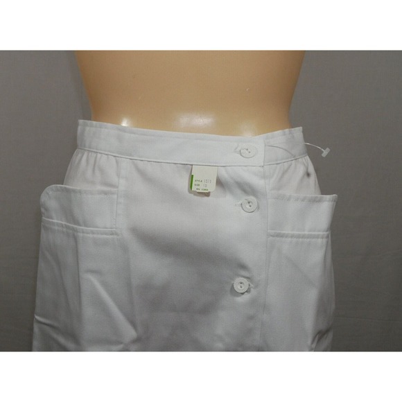 Vtg Work Force By Barco White Nurse Uniform Skirt Jacket Size 4 NOS - Picture 12 of 14